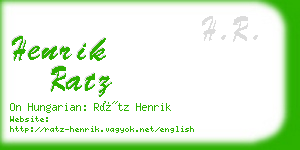 henrik ratz business card